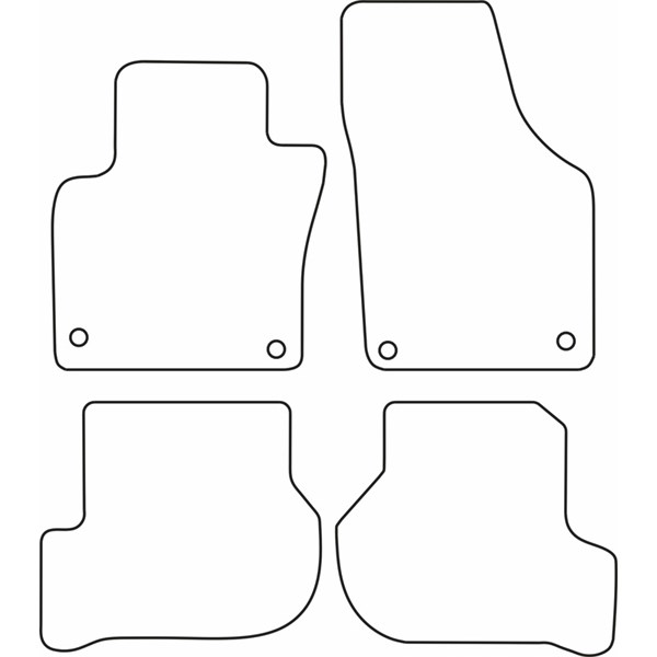 Textilmatta, kupé, Fram och bak Autostyle TM VW540V AutoStyle