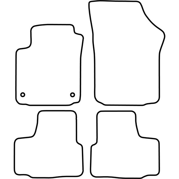Textilmatta, kupé, Fram och bak Autostyle TM VW547V AutoStyle
