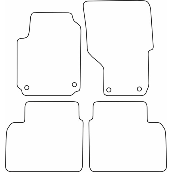 Textilmatta, kupé, Fram och bak Autostyle TM VW549V AutoStyle