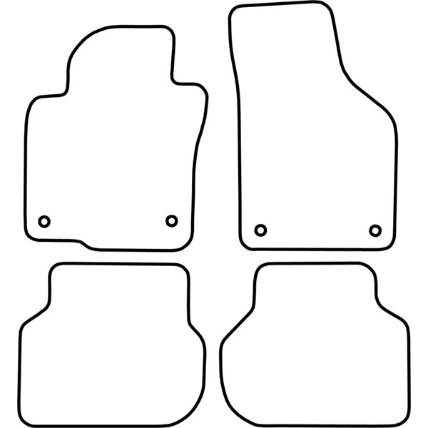 Textilmatta, kupé, Fram och bak Autostyle TM VW550V AutoStyle