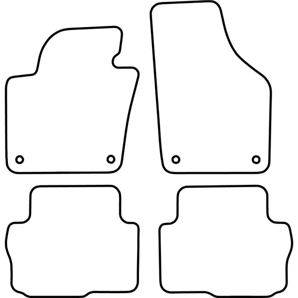 Textilmatta, kupé, Fram och bak Autostyle TM VW551V AutoStyle