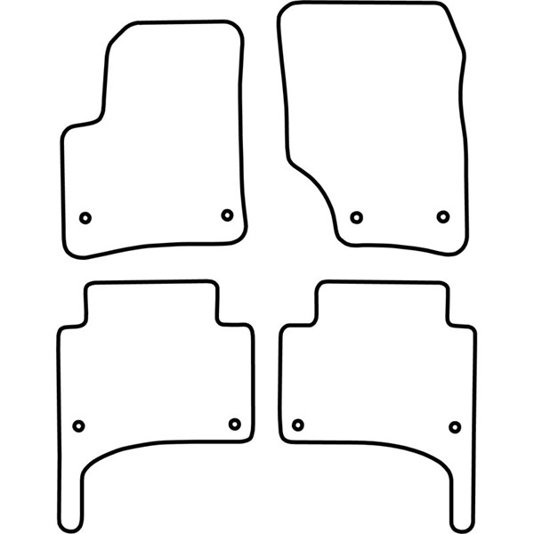 Textilmatta, kupé, Fram och bak Autostyle TM VW554V AutoStyle
