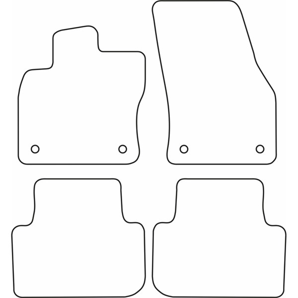 Textilmatta, kupé, Fram och bak Autostyle TM VW561V AutoStyle