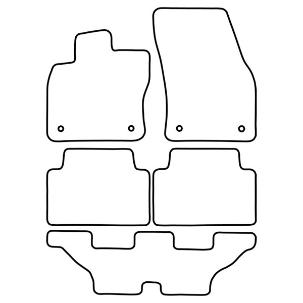 Textilmatta, kupé, Fram och bak Autostyle TM VW563V AutoStyle