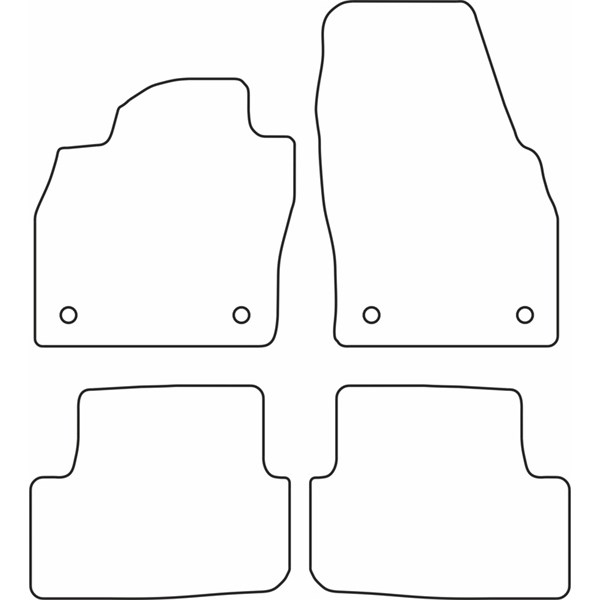 Textilmatta, kupé, Fram och bak Autostyle TM VW567V AutoStyle