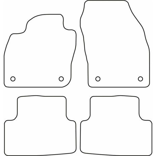 Textilmatta, kupé, Fram och bak Autostyle TM VW572V AutoStyle