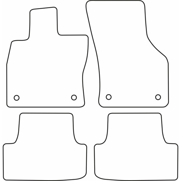 Textilmatta, kupé, Fram och bak Autostyle TM VW573V AutoStyle