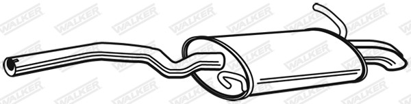Bakre ljuddämpare, Bak Walker 23183 WALKER