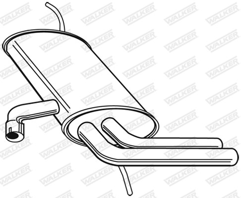 Bakre ljuddämpare, Bak Walker 23259 WALKER