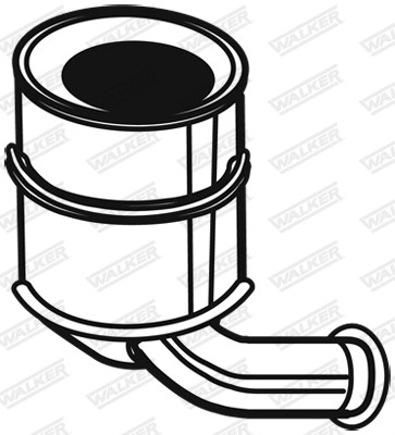 Dieselpartikelfilter, Fram, Mitt, Nedre Walker Evo c 73072 WALKER