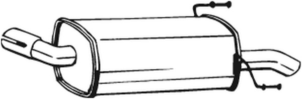 Bakre ljuddämpare Bosal 185-197 BOSAL