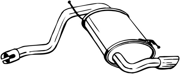 Bakre ljuddämpare Bosal 200-251 BOSAL