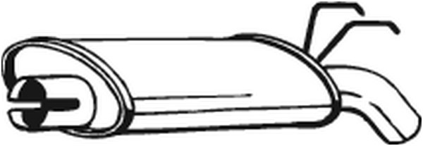 Bakre ljuddämpare Bosal 200-499 BOSAL