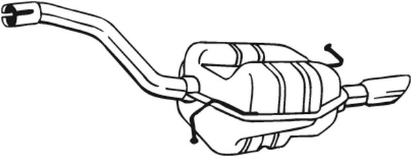 Bakre ljuddämpare Bosal 233-159 BOSAL