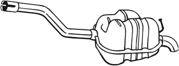 Bakre ljuddämpare Bosal 233-161 BOSAL