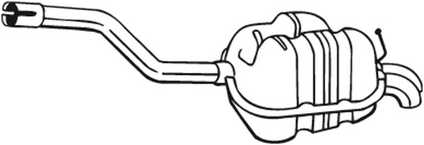 Bakre ljuddämpare Bosal 233-163 BOSAL