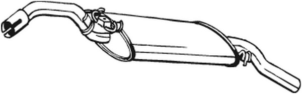 Bakre ljuddämpare Bosal 233-563 BOSAL