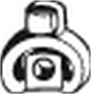 Gummiupphängning, avgassystem Bosal 255-004 BOSAL