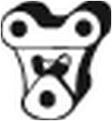 Gummiupphängning, avgassystem Bosal 255-069 BOSAL