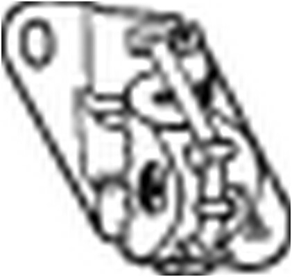 Gummiupphängning, avgassystem Bosal 255-172 BOSAL