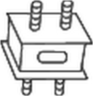 Gummiupphängning, avgassystem Bosal 255-726 BOSAL