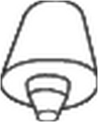 Gummiupphängning, avgassystem Bosal 255-808 BOSAL