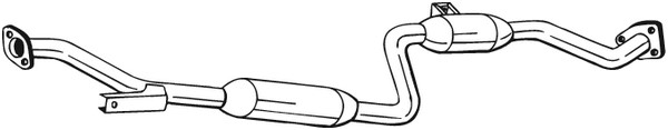 Mittenljuddämpare Bosal 282-743 BOSAL