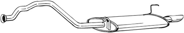 Bakre ljuddämpare Bosal 283-017 BOSAL