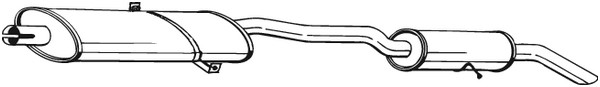 Bakre ljuddämpare Bosal 286-145 BOSAL