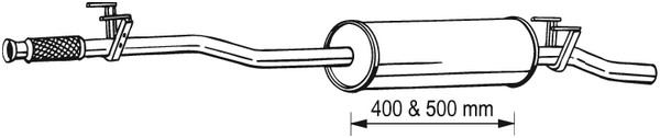 Mittenljuddämpare Bosal 291-069 BOSAL
