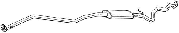 Mittenljuddämpare Bosal 293-011 BOSAL