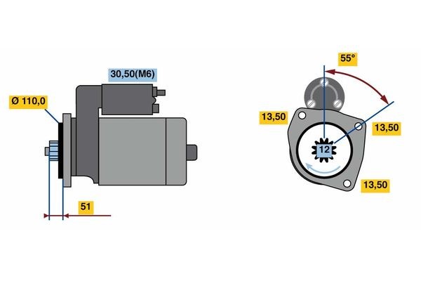 Startmotor 24V Bosch 0 001 241 119 BOSCH