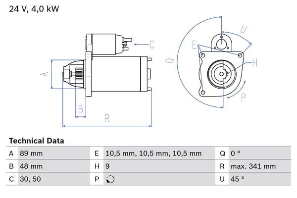 Startmotor 24V BOSCH BOSCH