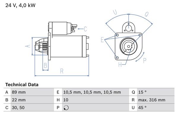 Startmotor 24V BOSCH BOSCH