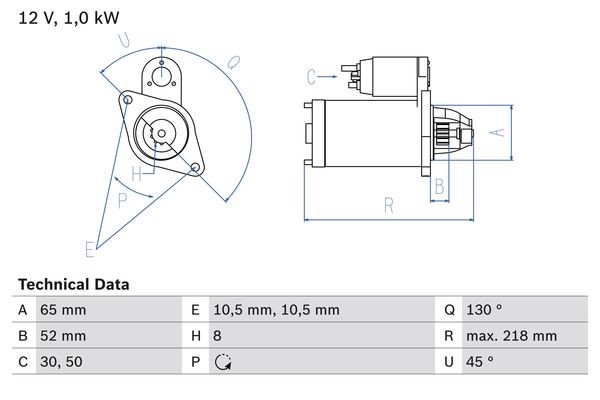 Startmotor 12V Bosch 0 986 024 700 BOSCH