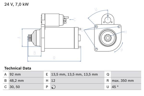 Startmotor 24V BOSCH BOSCH