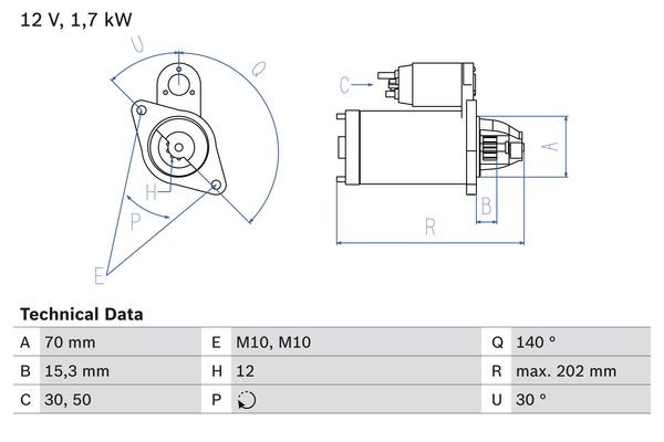 Startmotor BOSCH