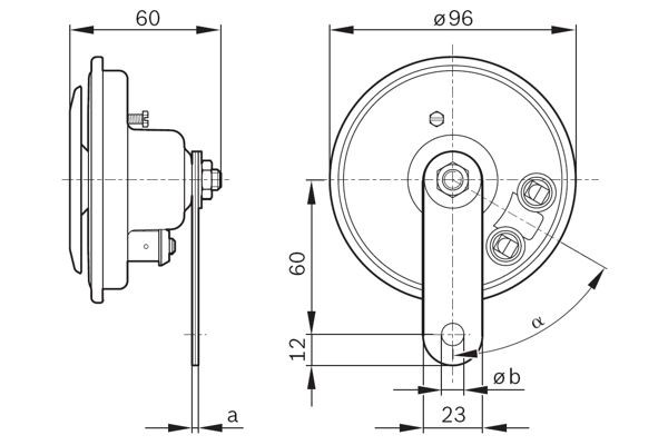 Signalhorn Bosch 0 986 320 140 BOSCH