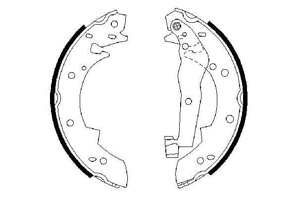 Bromsbackar, sats, Bakaxel Bosch 0 986 487 013 BOSCH Bromsbackar, sats, Bakaxel Bosch 0 986 487 013 BOSCH