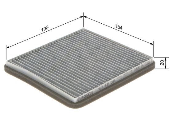 Kupefilter Bosch 1 987 435 565 BOSCH