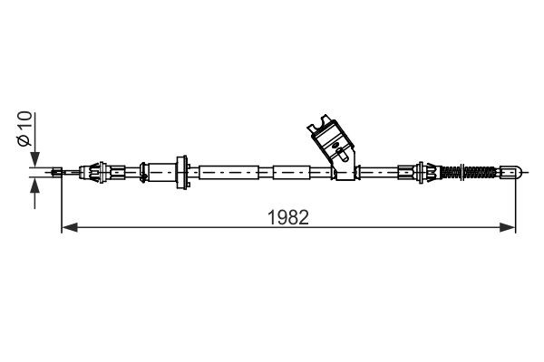 Vajer, parkeringsbroms, Höger bak Bosch 1 987 482 747 BOSCH Vajer, parkeringsbroms, Höger bak Bosch 1 987 482 747 BOSCH