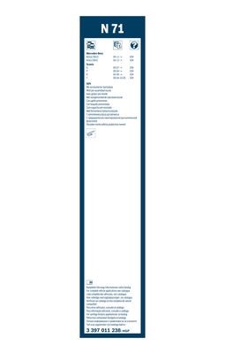 Torkarblad, Fram Bosch Twin 3 397 011 238 BOSCH