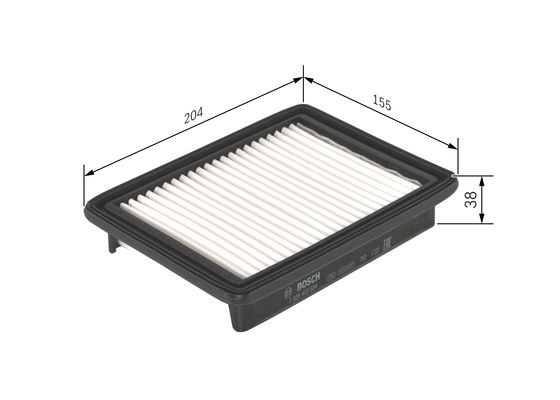 Luftfilter Bosch F 026 400 584 BOSCH Luftfilter Bosch F 026 400 584 BOSCH