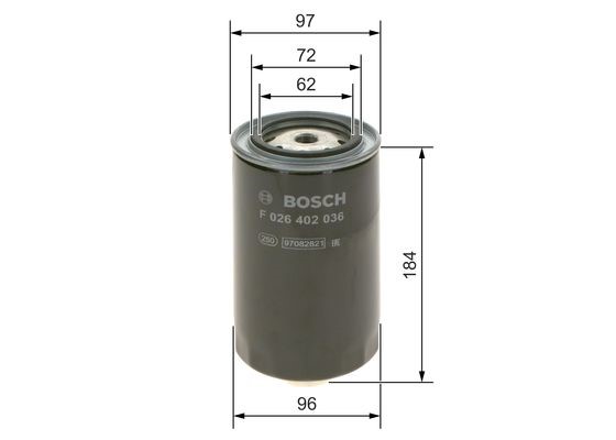 Bränslefilter Bosch F 026 402 036 BOSCH