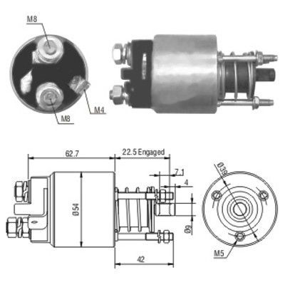 Magnetswitch, startmotor Meat & doria 46005 MEAT & DORIA