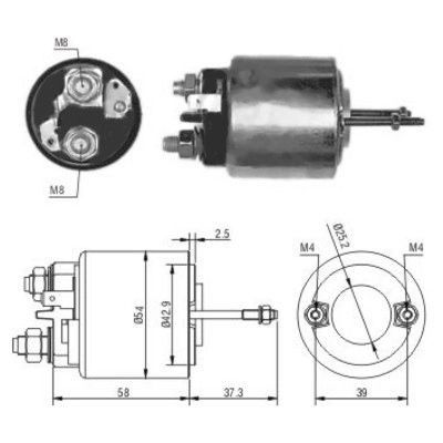 Magnetswitch, startmotor Meat & doria 46009 MEAT & DORIA
