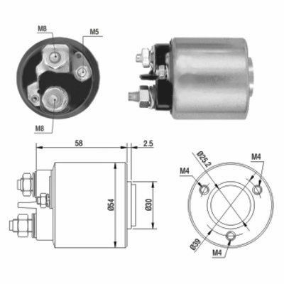 Magnetswitch, startmotor Meat & doria 46015 MEAT & DORIA