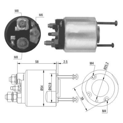 Magnetswitch, startmotor Meat & doria 46016 MEAT & DORIA