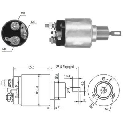 Magnetswitch, startmotor Meat & doria 46019 MEAT & DORIA