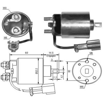 Magnetswitch, startmotor Meat & doria 46023 MEAT & DORIA